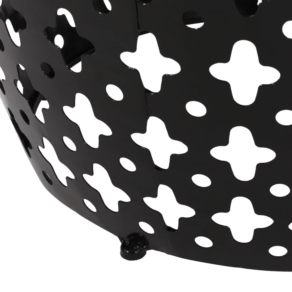 Black Metal Outdoor Side Table L37811