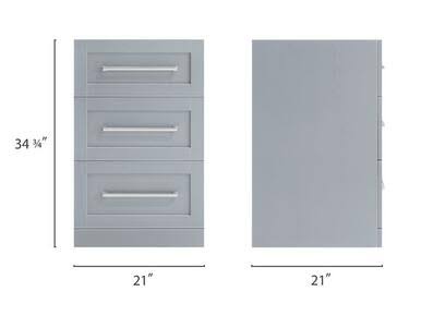 Grey 3-Drawer Cabinet Z1597