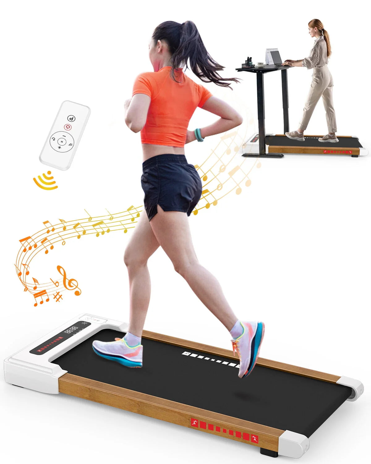Electric Treadmill 2.5HP Portable Walking Machine with Bluetooth W261099