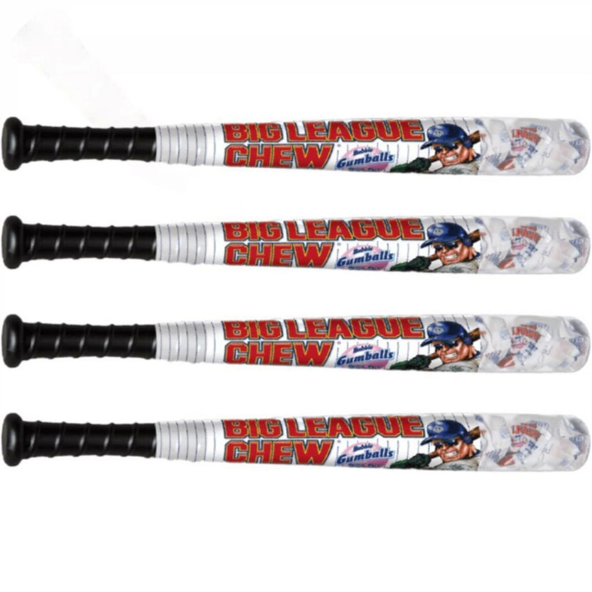 Bubble Gum Balls in Plastic Bat, 2.9 Oz, Pack of 4 Z2959