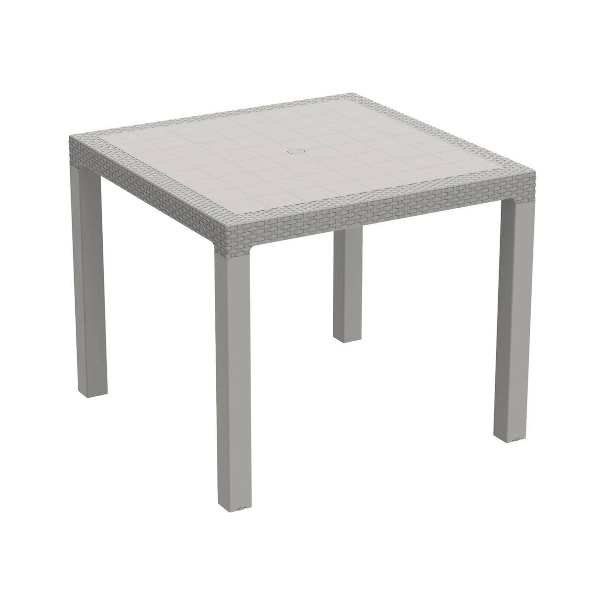 Rattan 4-Seater Table Gray B551