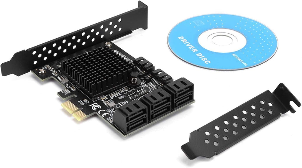 PCI-E to SATA3.0 Controller Expansion Card 8-Port, Pack of 2 Y227