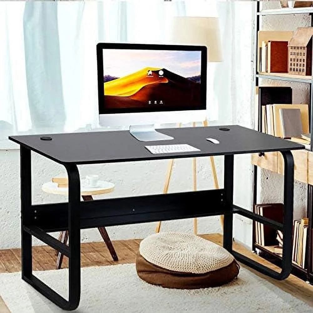 Computer Desk Home Office Work Station 55'' Rustic Wood Tone V55789