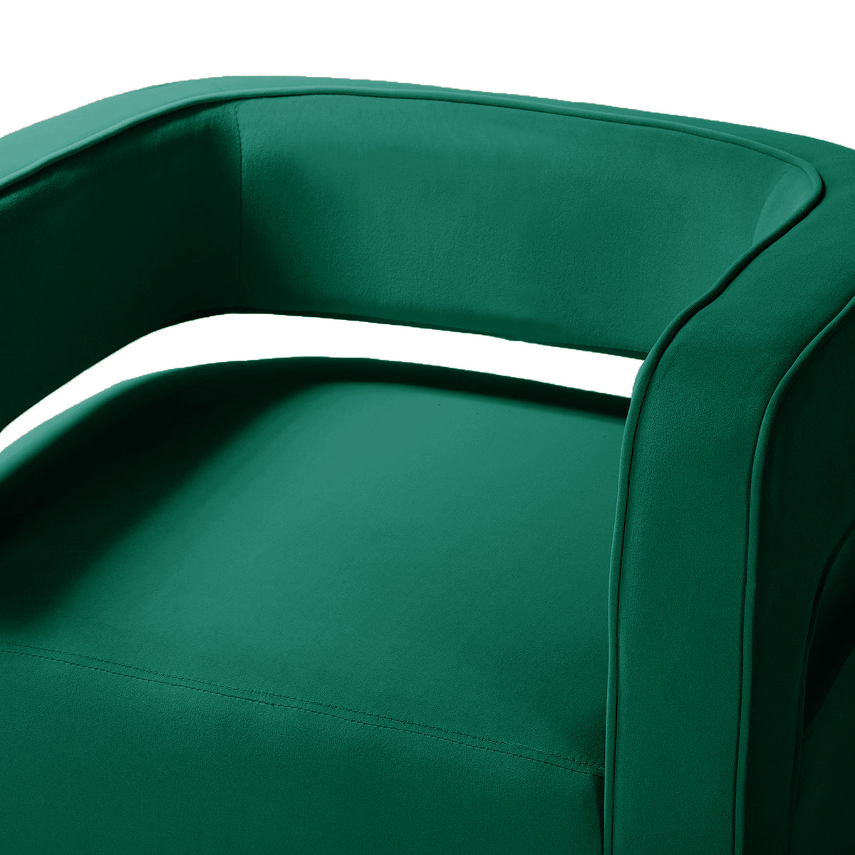 Green Velvet Swivel Accent Chair with Gold Metal Base D182364