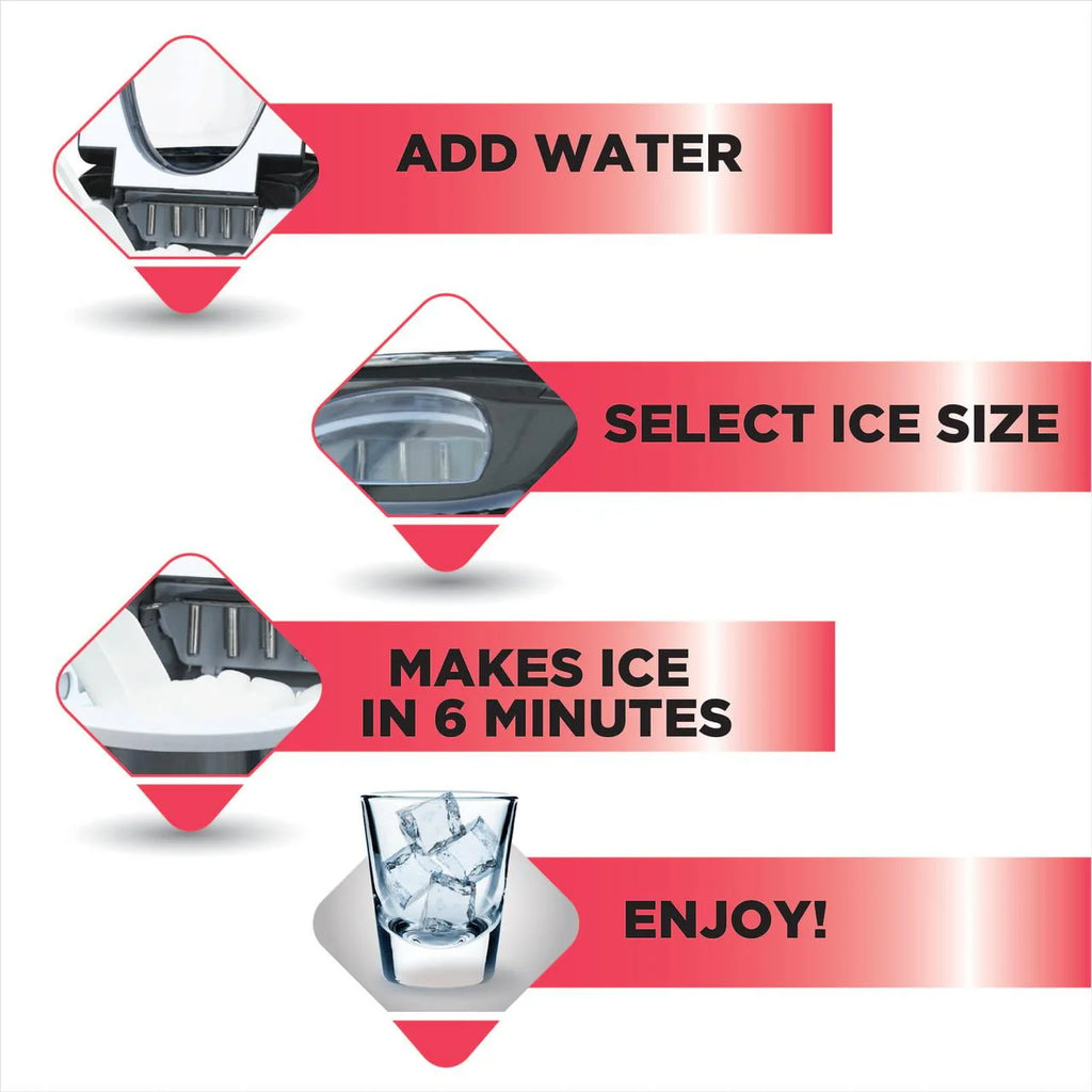 2.3 Qt. Stainless-Steel Counter Top Ice Maker Y2501