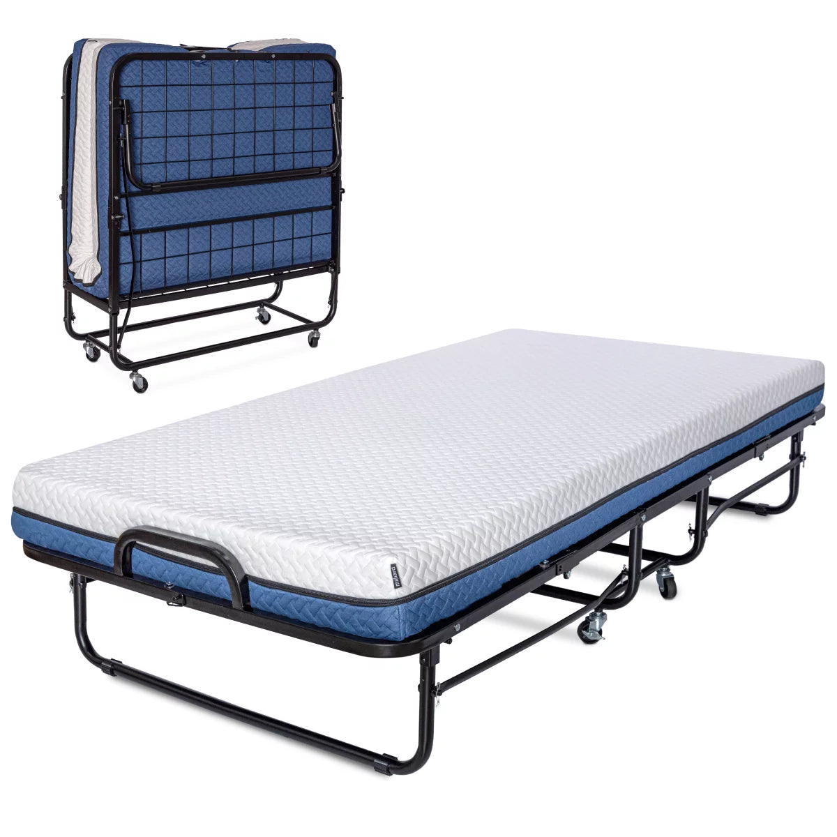 Folding Bed with Memory Foam Mattress Twin Size S7269