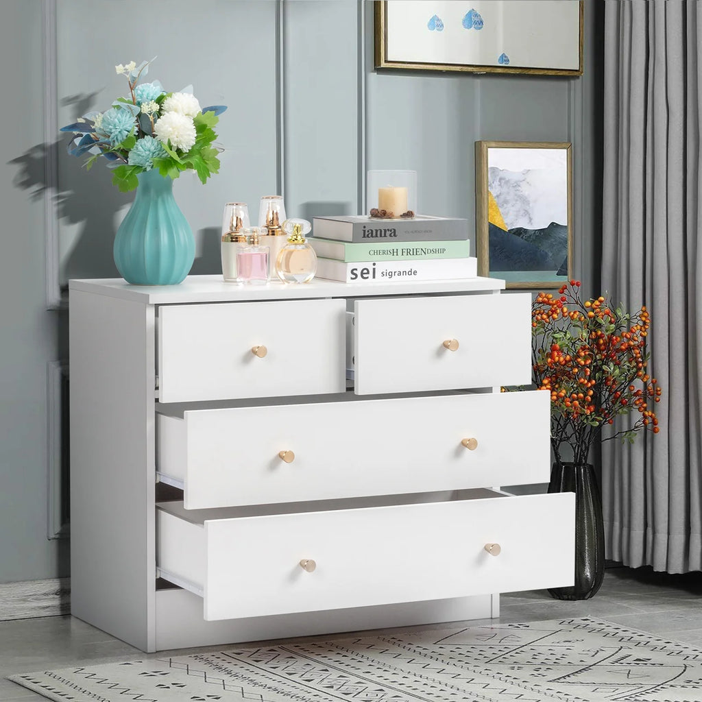 Black 6 Drawer Wood Dresser E715