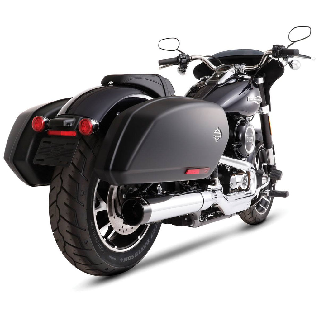 Chrome Slip-On Muffler with Black End Cap Z7351