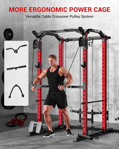 Multi-Function Power Rack with Cable Crossover System H9010