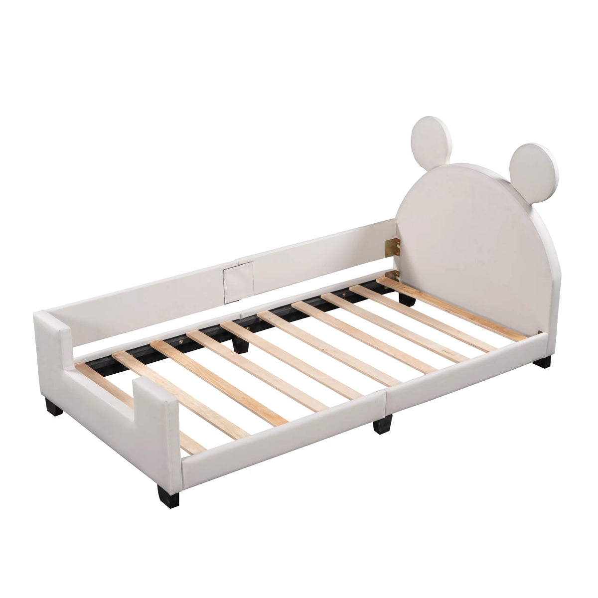 White Twin Size Upholstery Daybed with Headboard O132