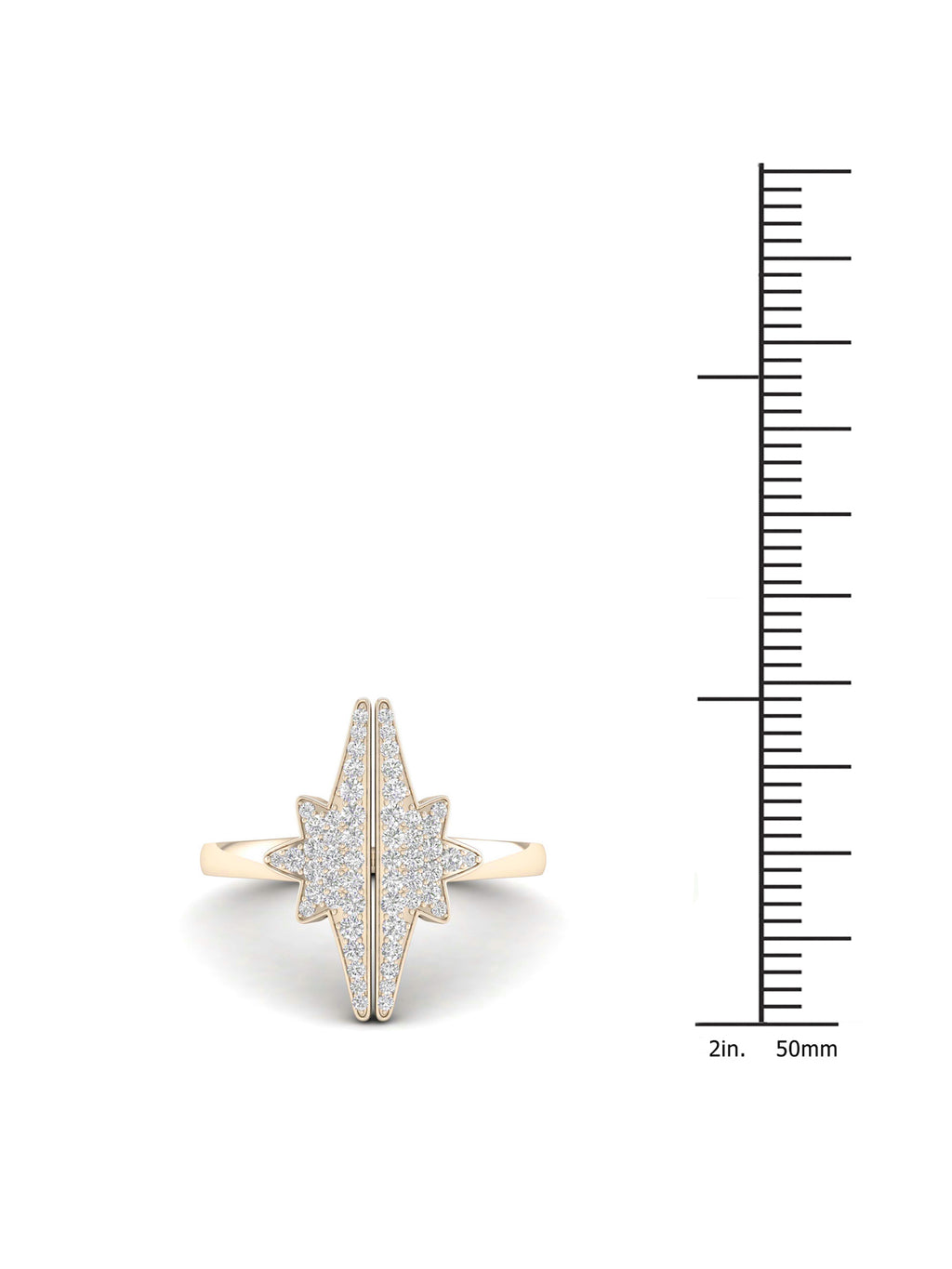 10K Yellow Gold Star Ring J7153