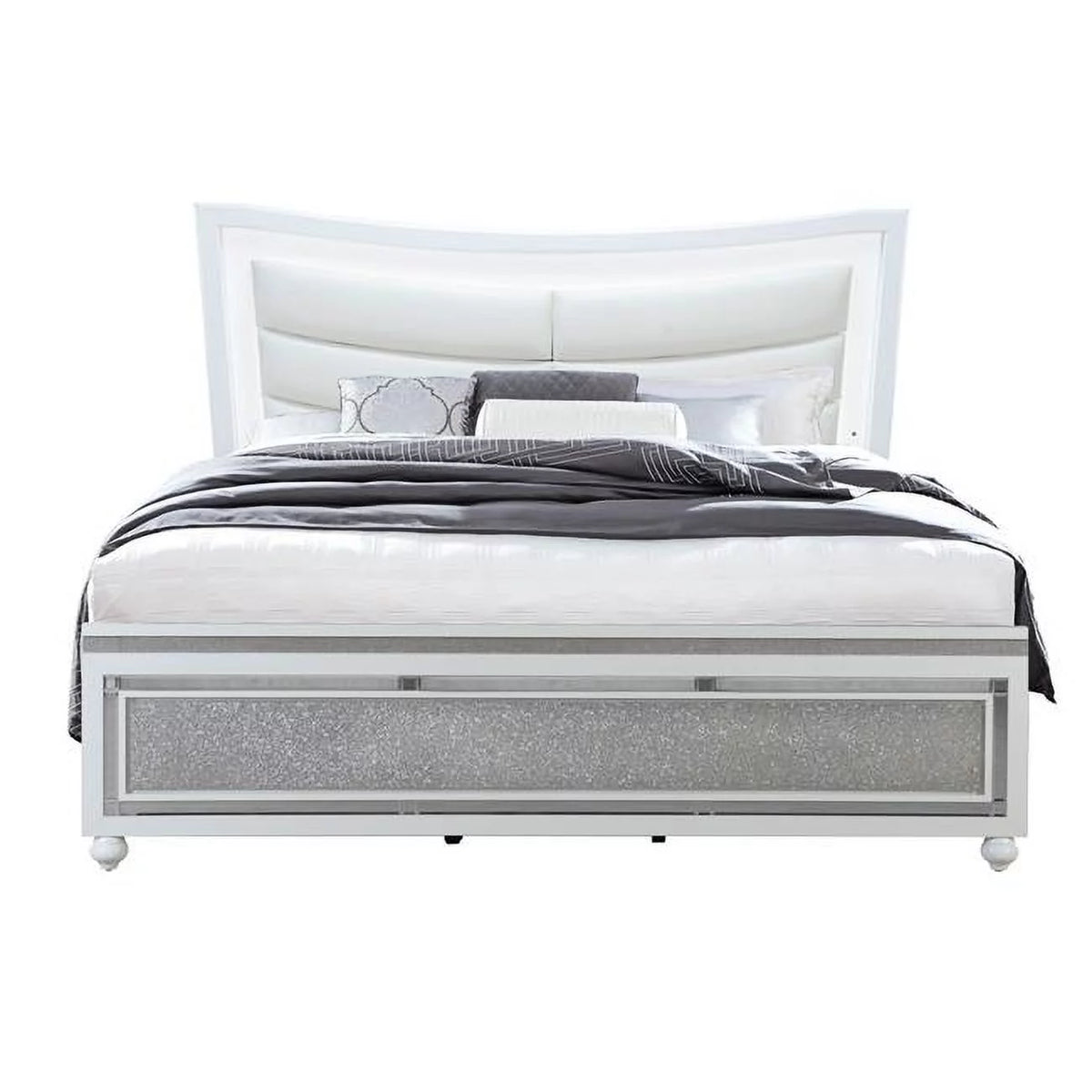 White King Bed with Led Lighting H468767