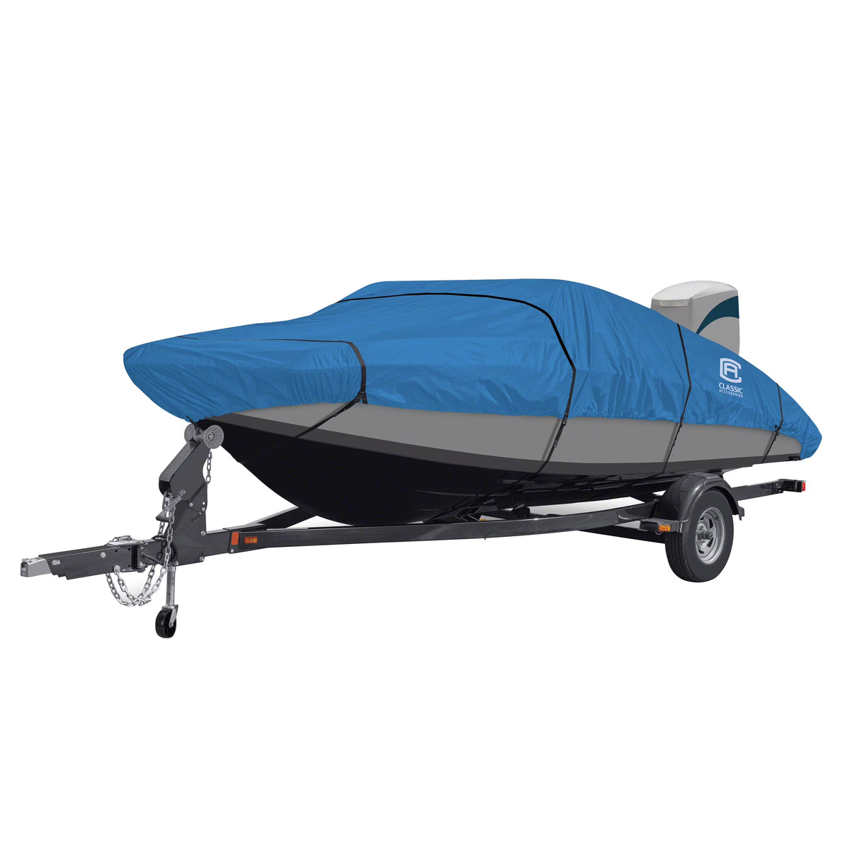 All Seasons Trailerable Boat Cover with Polyester Fade-Resistant Fabric Y333050