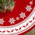 36 inch Snowflake Reindeer Christmas Tree Skirt V9464