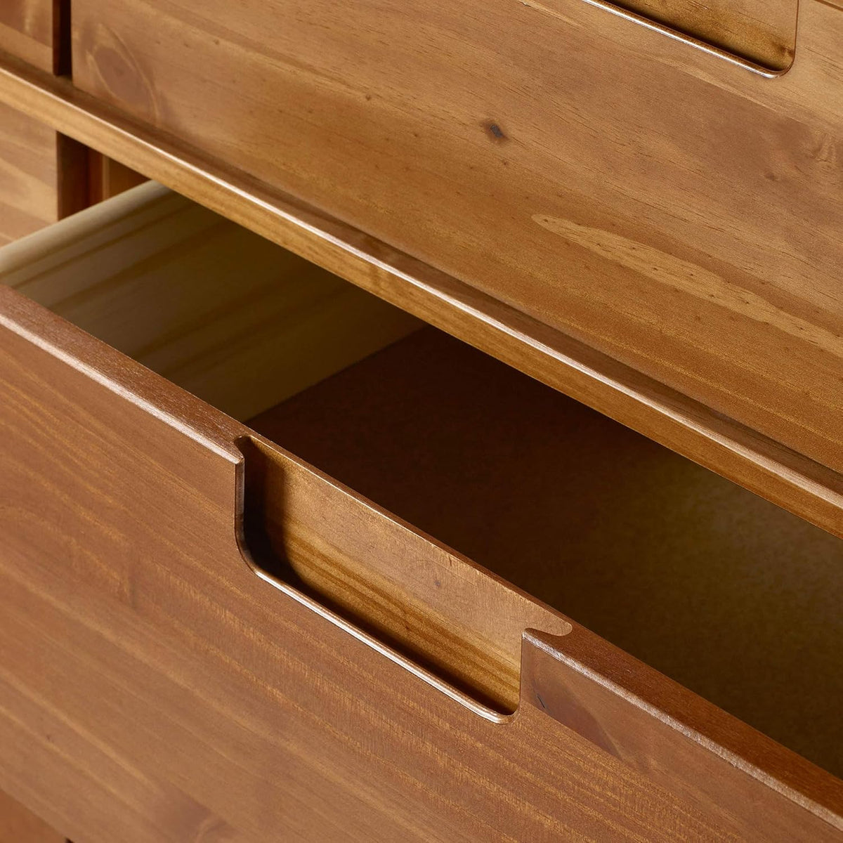 6 Drawer Caramel Wood Dresser K501