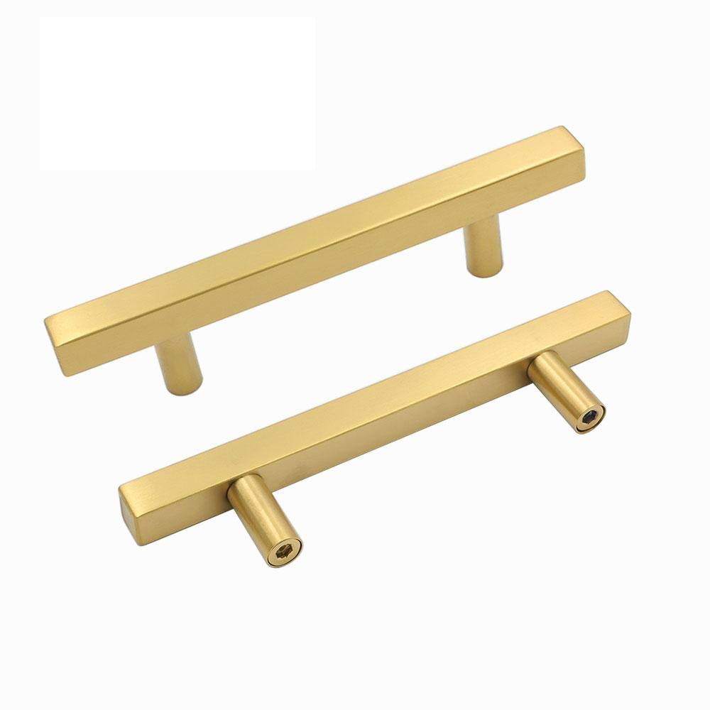25 Pack Brass Gold Cabinet Handles and Knobs Stainless Steel D615