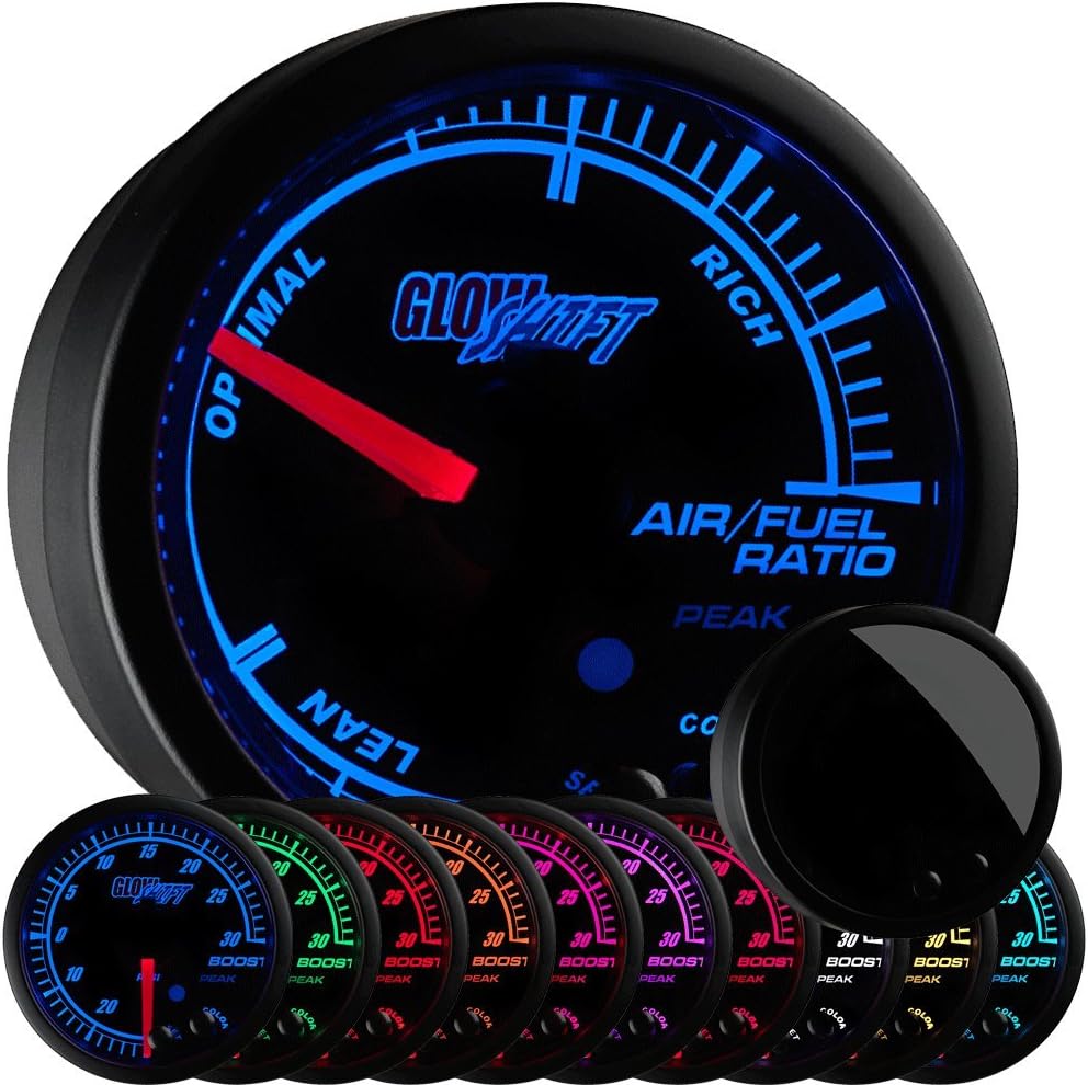 Black Dial Narrowband Air/Fuel Ratio Gauge 2-1/16" 52mm Pack of 2 Y33946