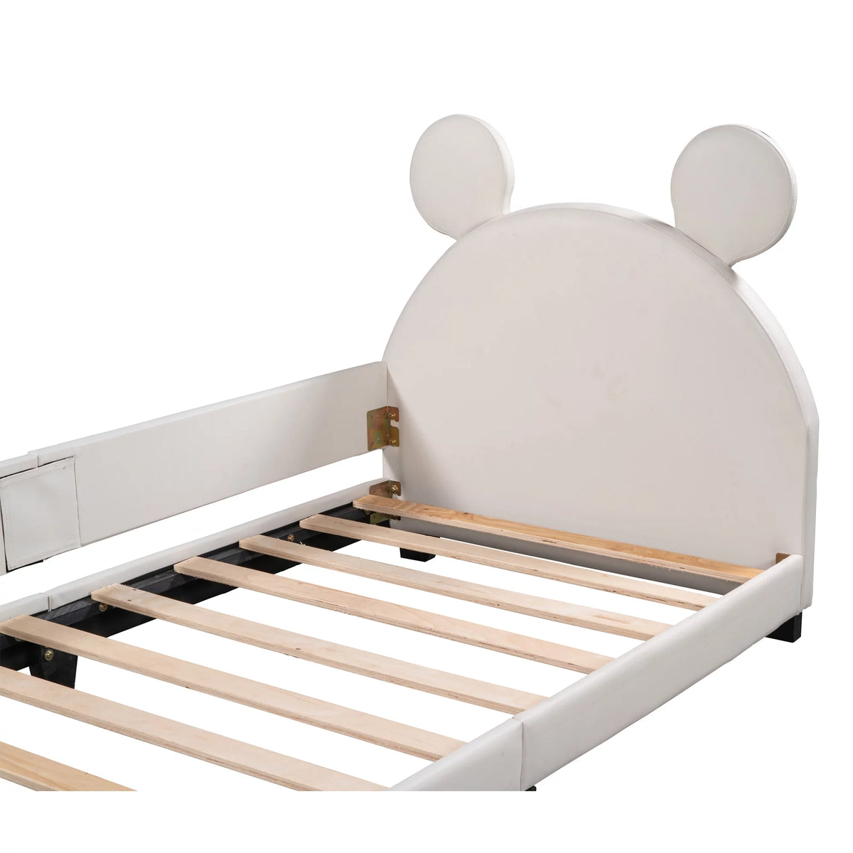 White Twin Size Upholstery Daybed with Headboard O132