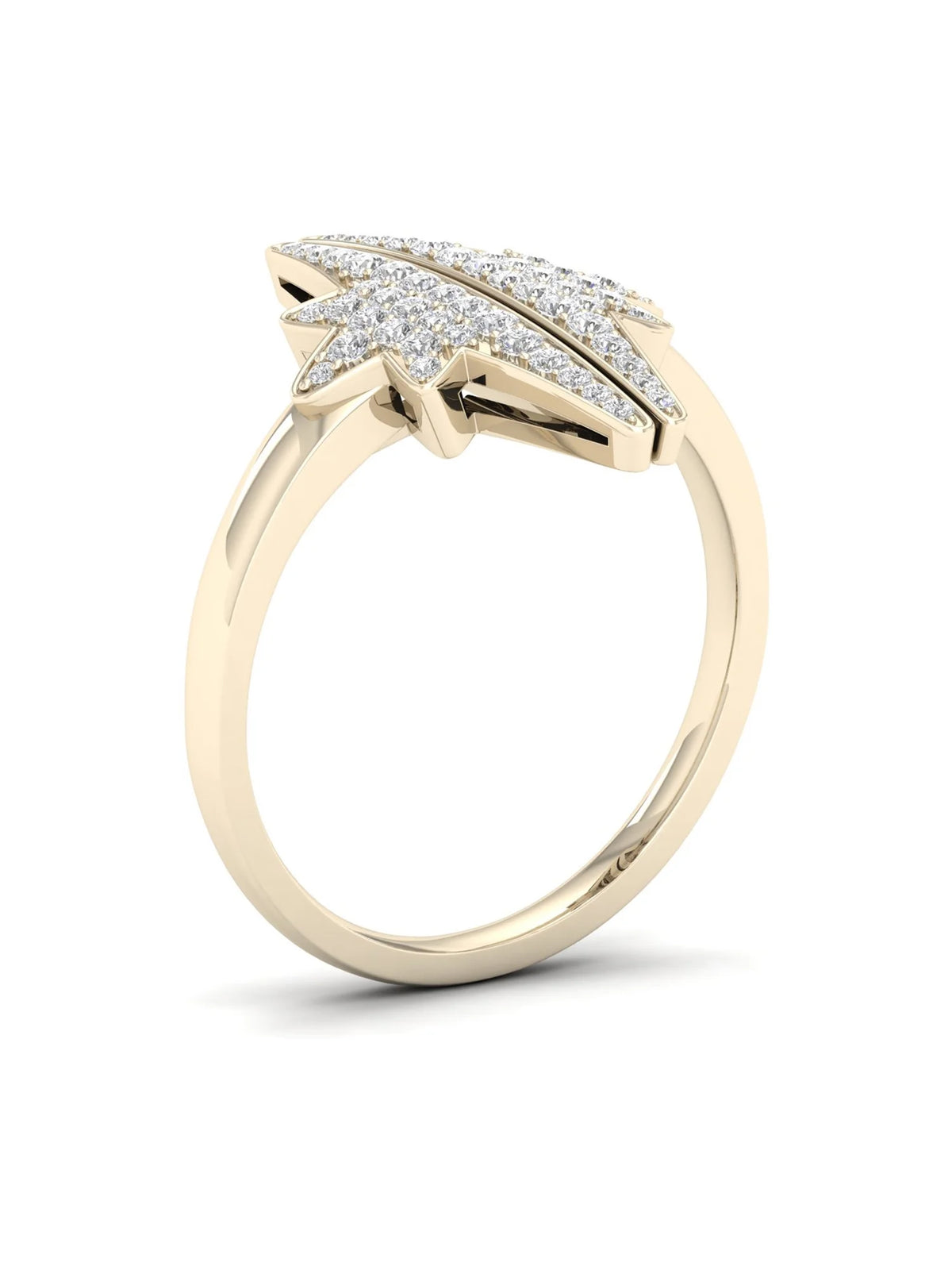 10K Yellow Gold Star Ring J7153
