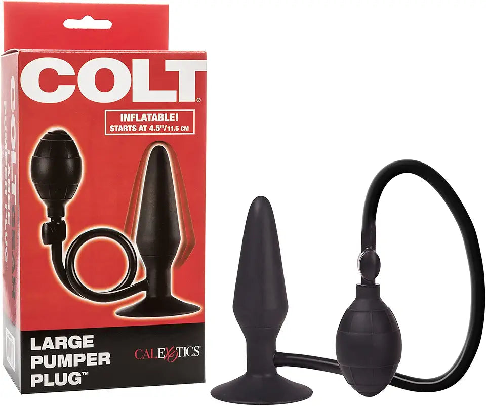 Black Silicone Inflatable Butt Plug S94786