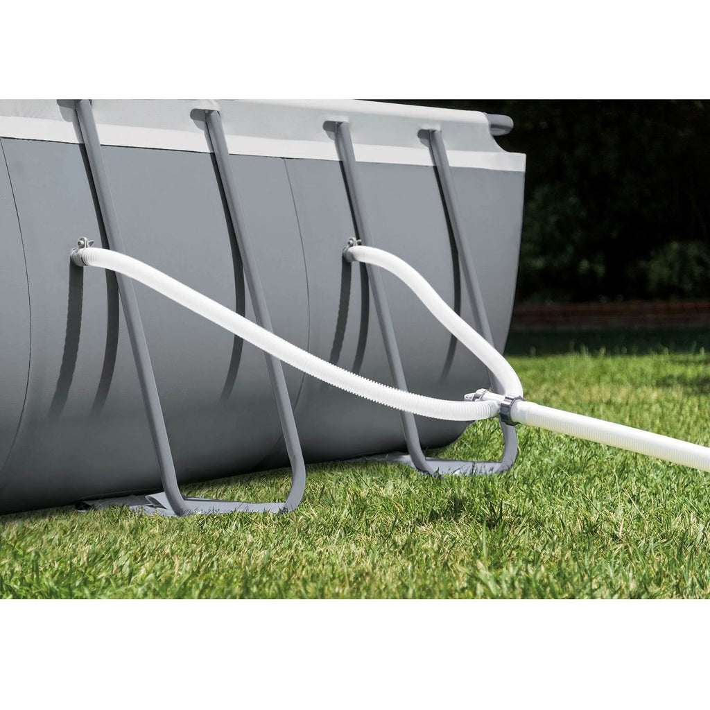 Gray Rectangular Above Ground Swimming Pool Set I868