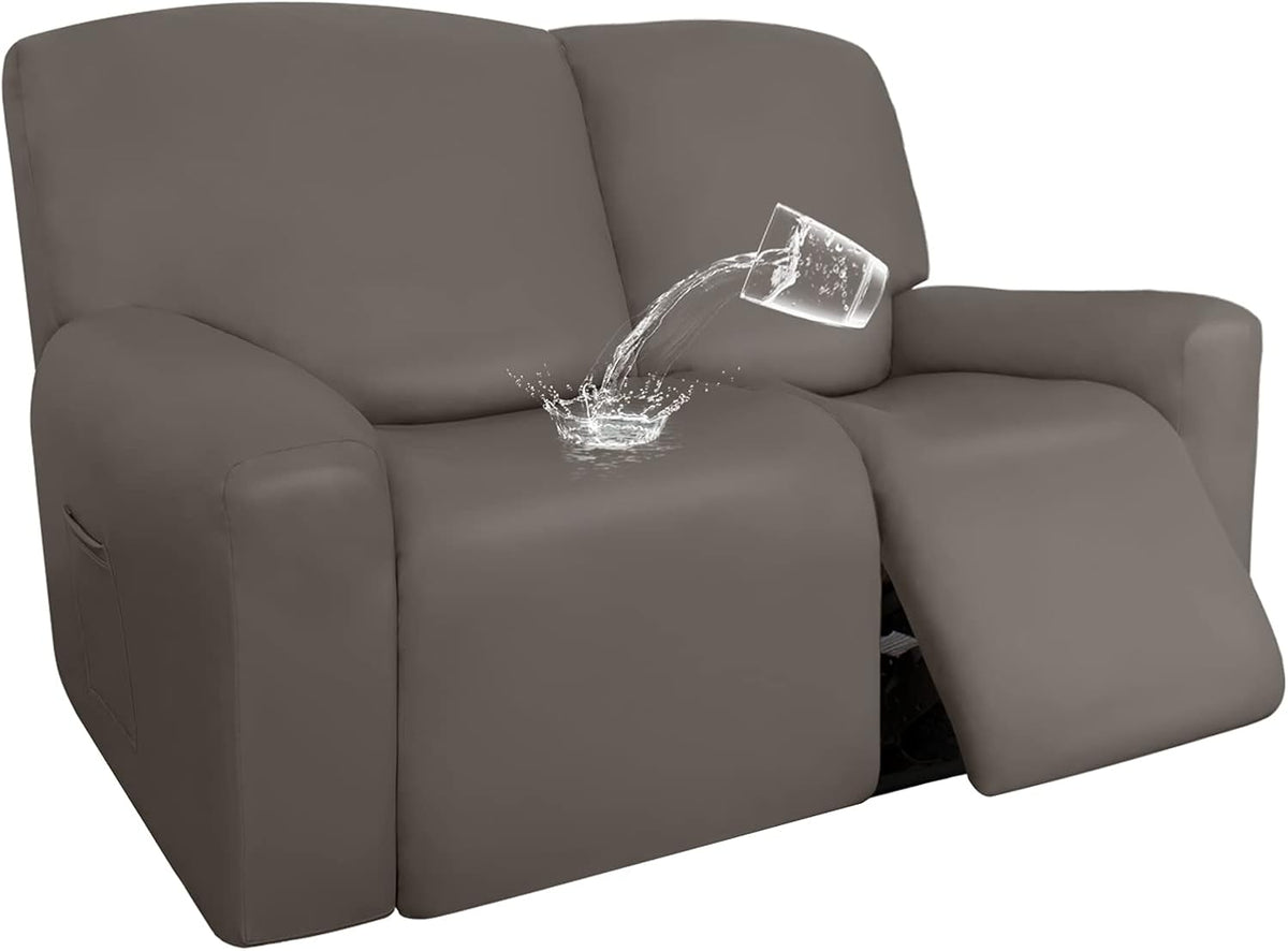 Navy 6 Pieces Stretch Recliner Loveseat Slipcovers G544563