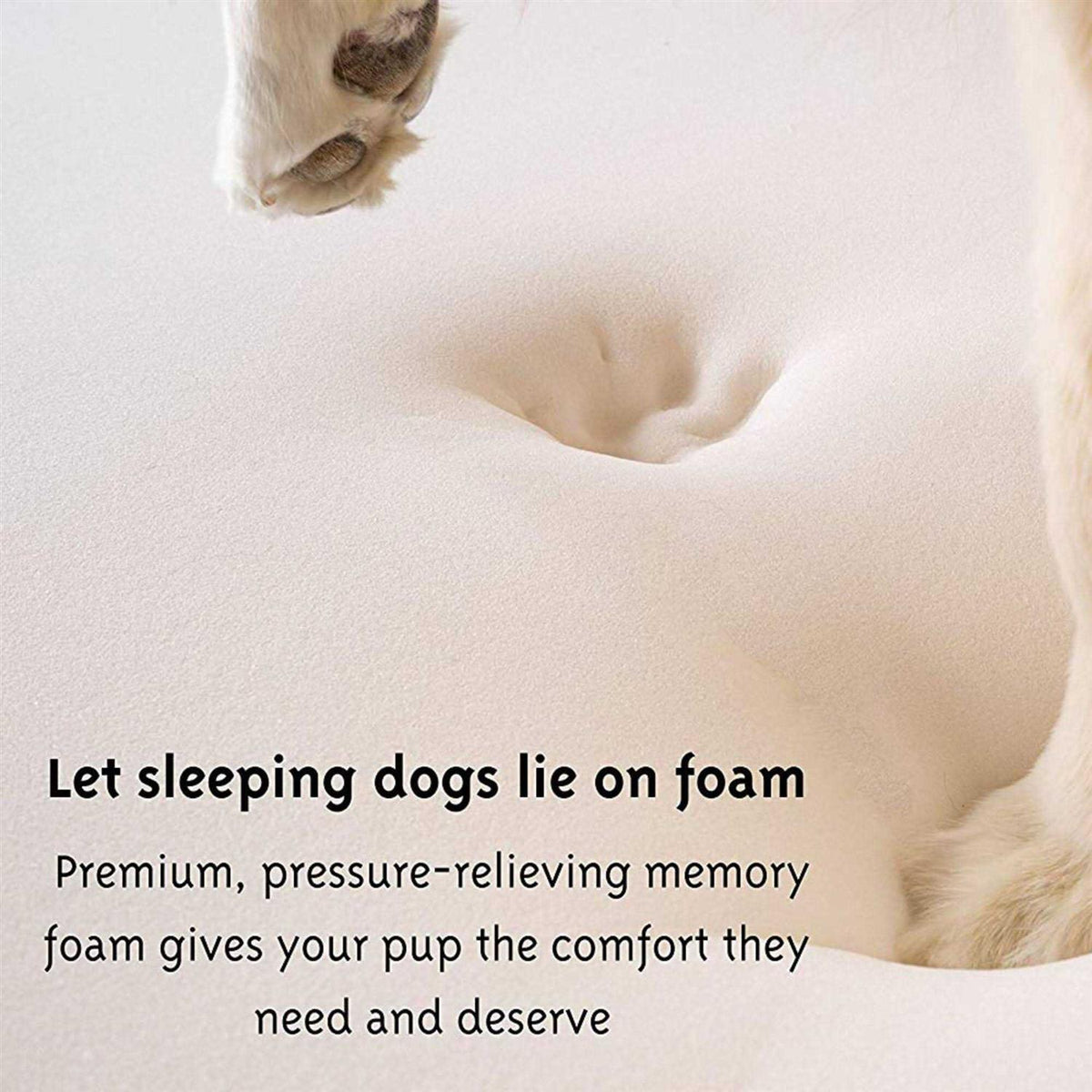 White Portable Orthopedic Dog Bed Z1762