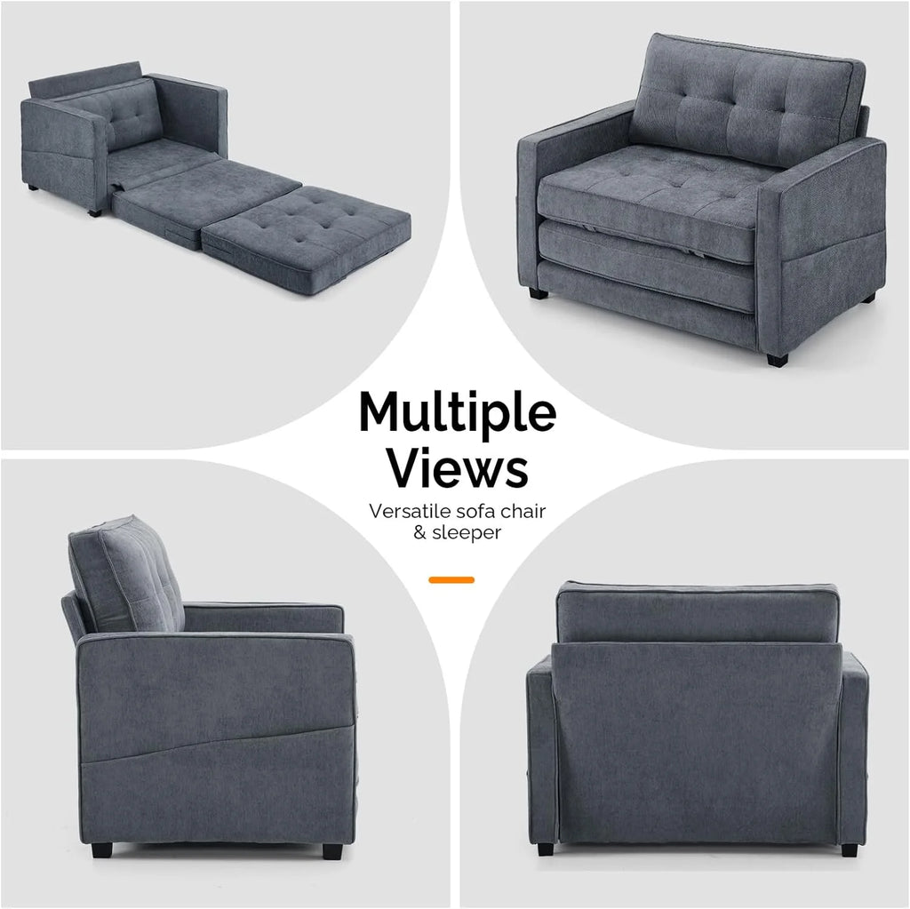 Full Size Chenille Futon Sofa Bed B369272
