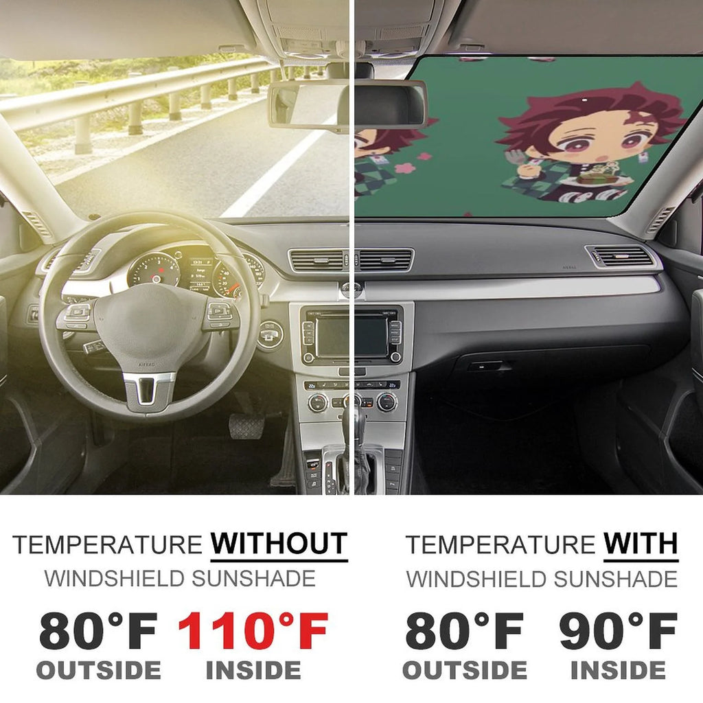 Foldable Reflective Car Windshield Sun Visor Cover Q645