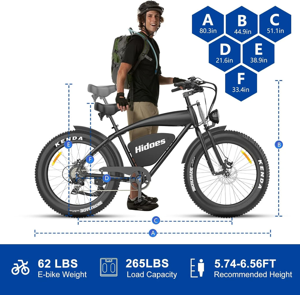 1200W Electric Mountain Bike with 26" Fat Tire F793