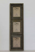 Reclaimed Barnwood Vertical Collage Frame, Holds 3 Photos Q306477
