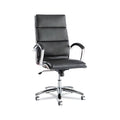 Black High-Back Chair with Chrome Base T393