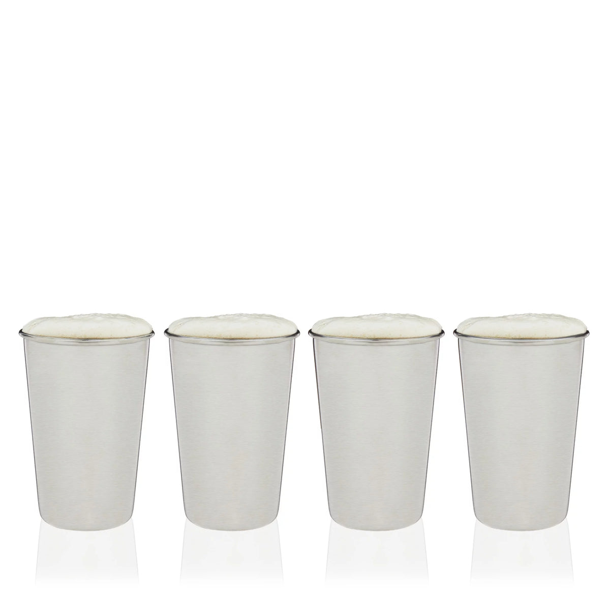 Stainless Steel Pint Glasses 16 Oz Set of 4 B556760