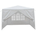 White 10'x10' Carport Canopy Tent with Windows A669953