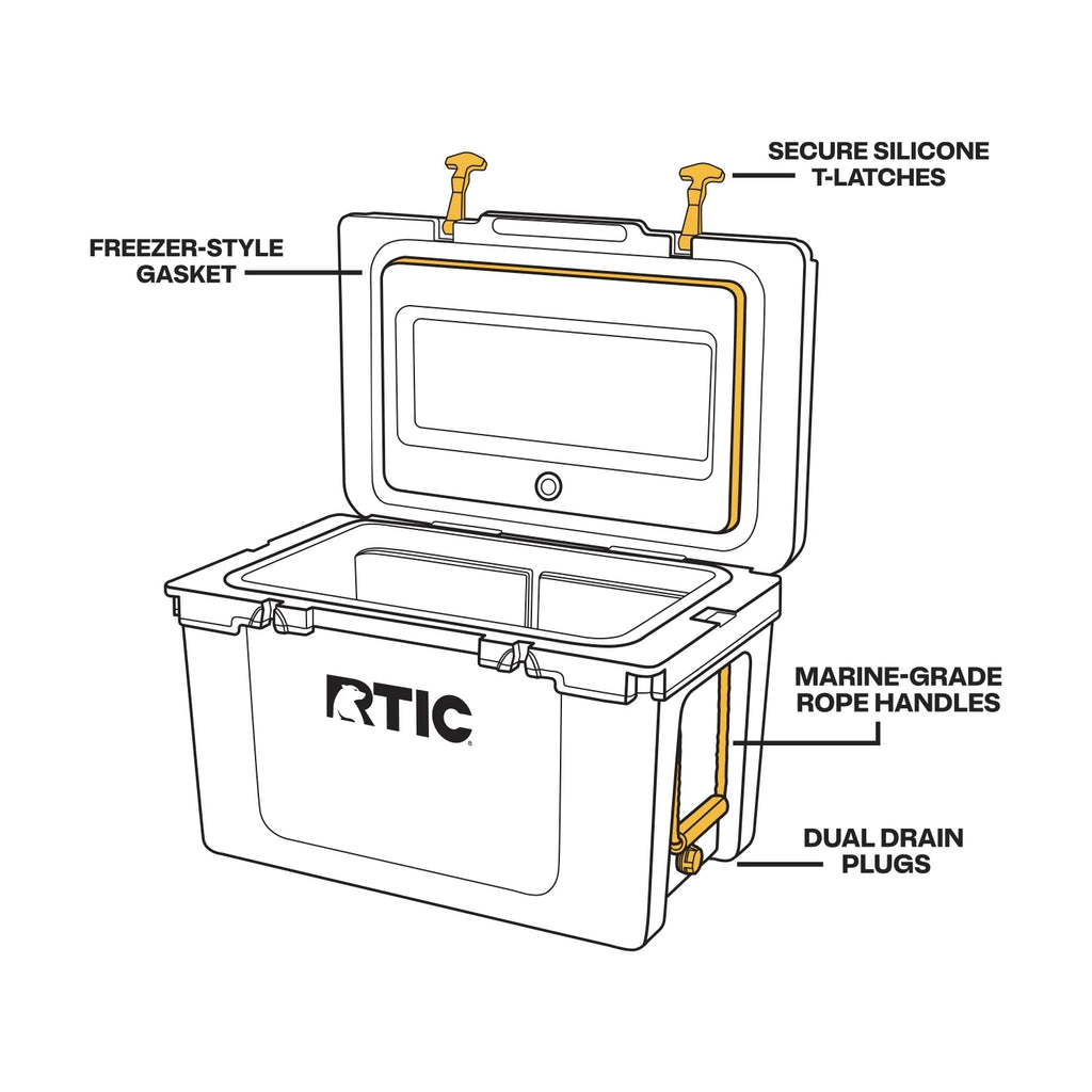 52 QT Ultra-Light Hard-Sided Ice Chest Cooler Q43441