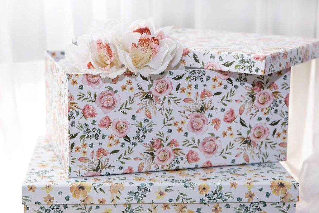 Summer Bouquet Set of 3 Paperboard Nesting Boxes H39821