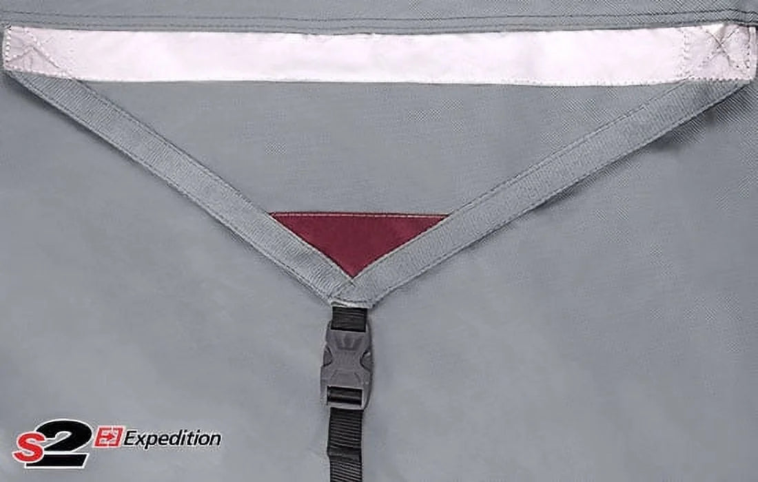 Outdoor Marine Grade Camper Travel Trailer Vehicle Cover Fits 23 to 24 Feet - Gray Q411691