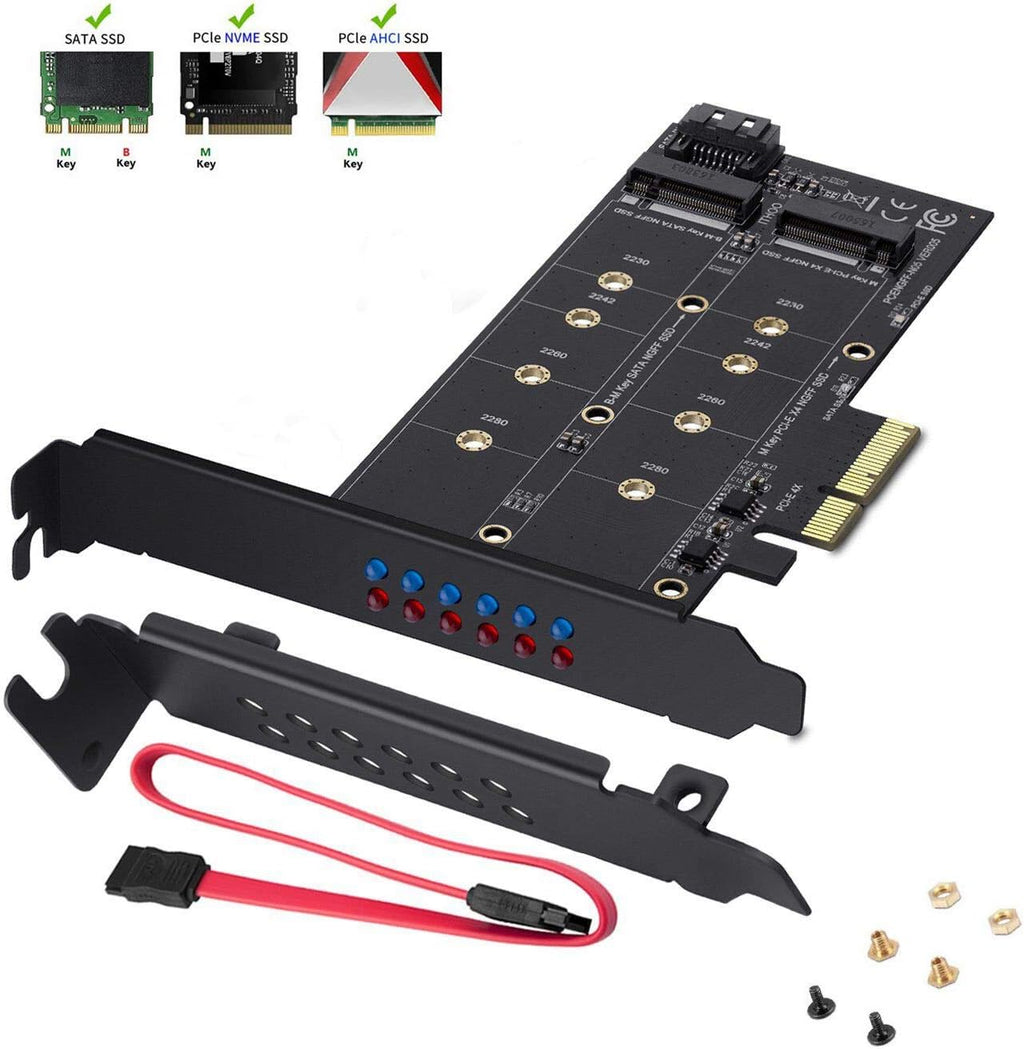 M.2 SSD to PCIe 3.0 X4 Adapter Card with Low Profile Bracket R4933