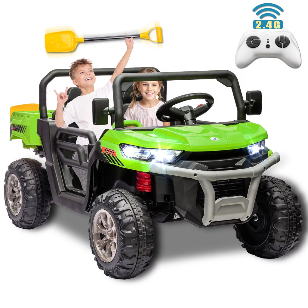 24V 2 Seater Kids Ride on Car Truck with Dump Bed and Remote Control A45264