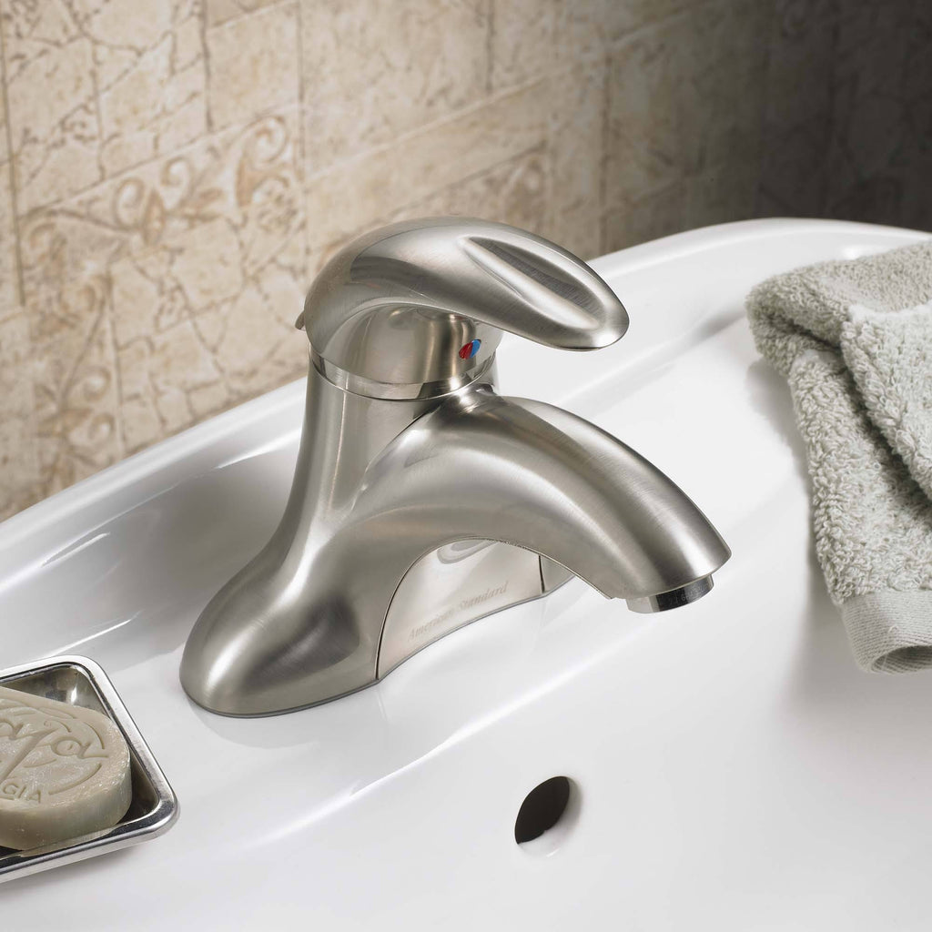 Bathroom Centerset Faucet Satin Nickel V874992