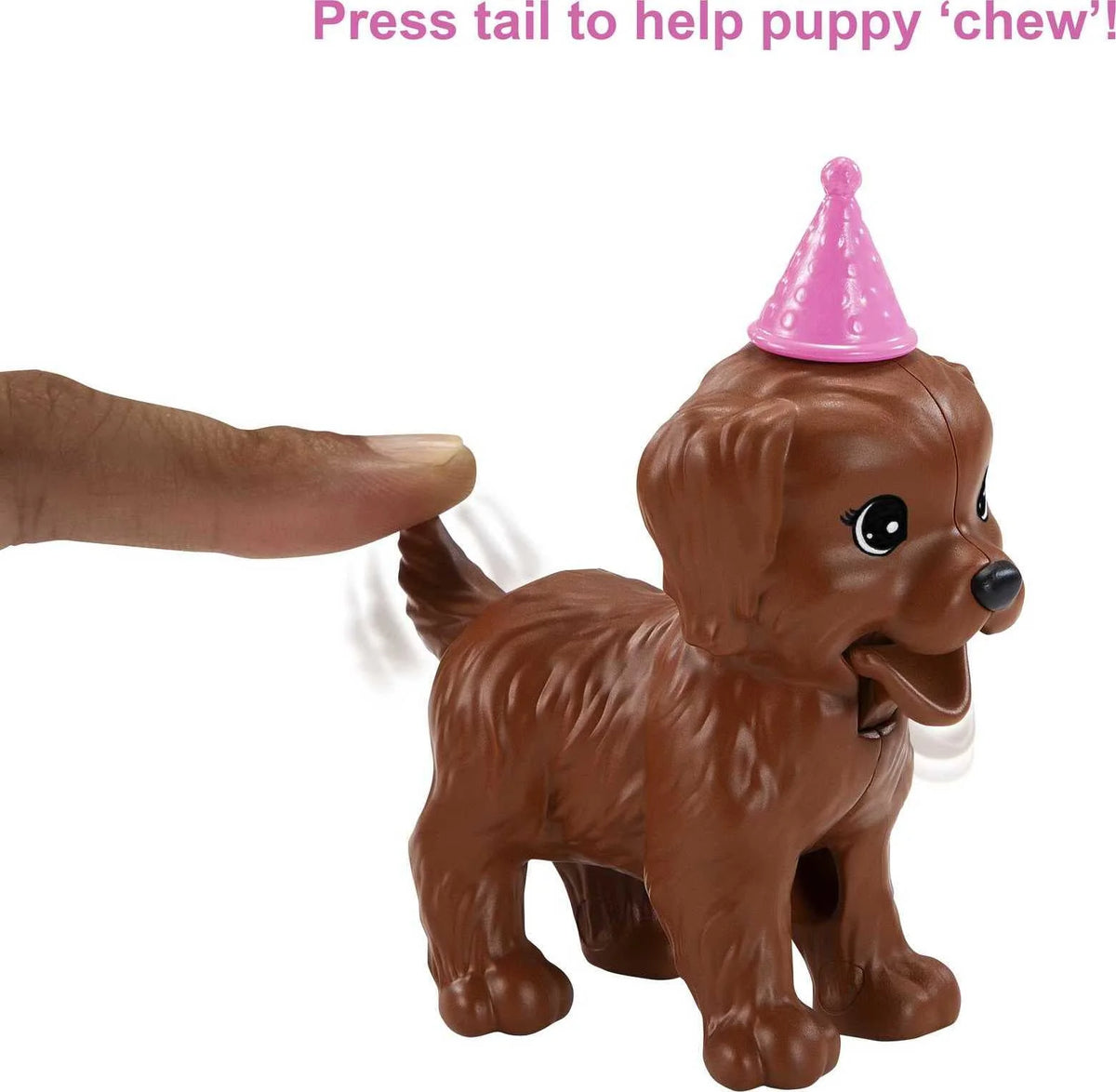 Brunette Doll & Playset with 2 Puppies, Cake Molds, Dough & Accessories Z108506