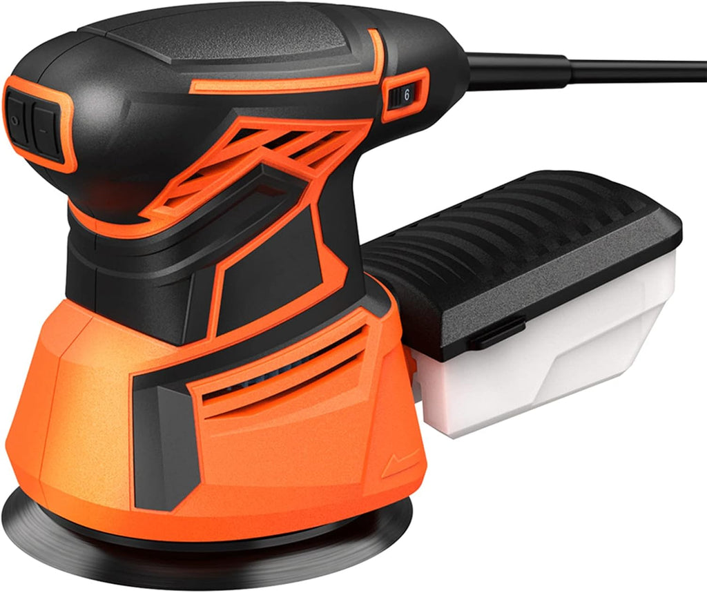 200W 5 Inches Palm Sander with 12pcs Sanding Paper, Pack of 2 W7548