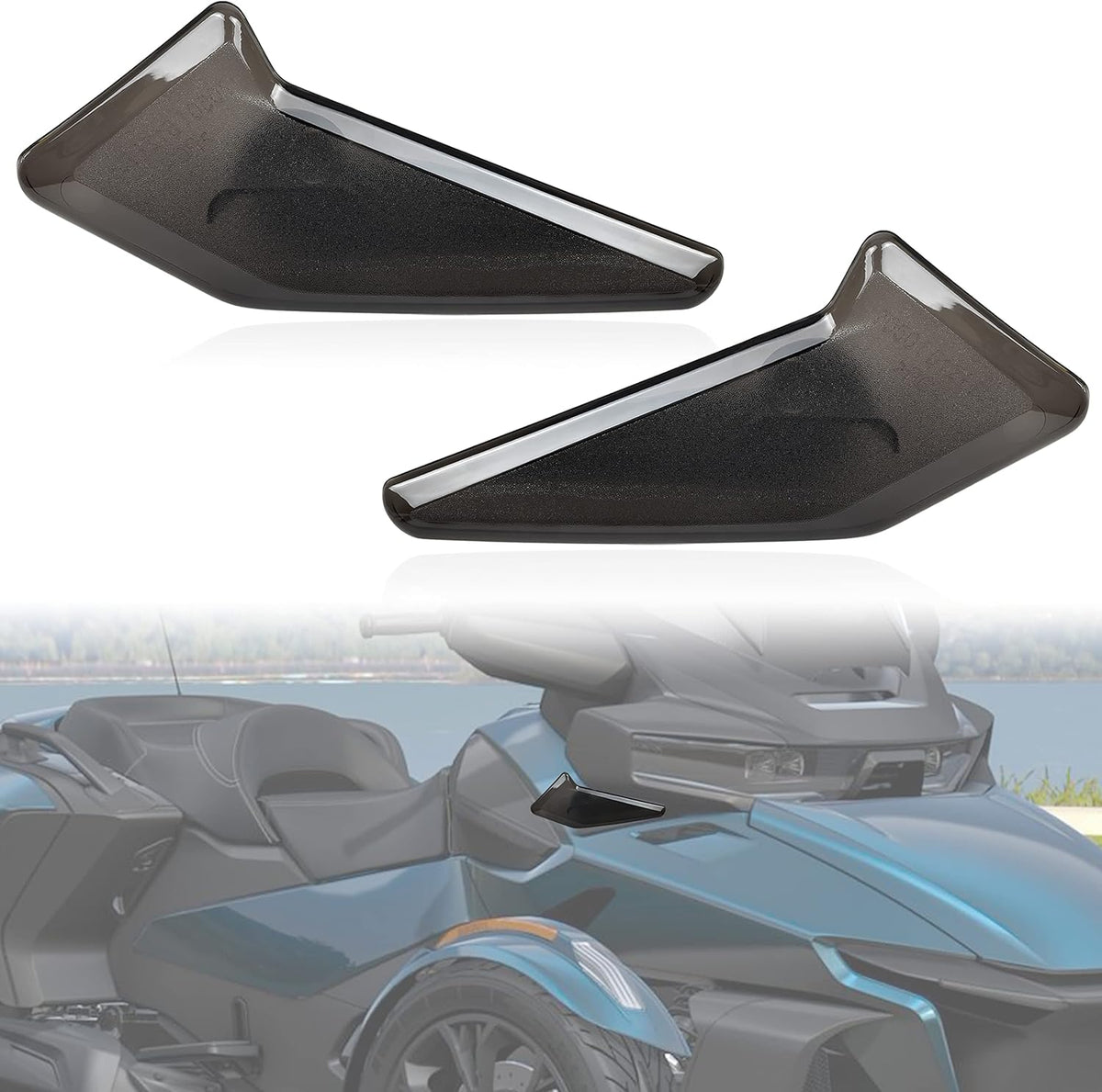 Side Air Deflectors Windshield for Can-Am Spyder RT 2020-2022, 2PCS Z766