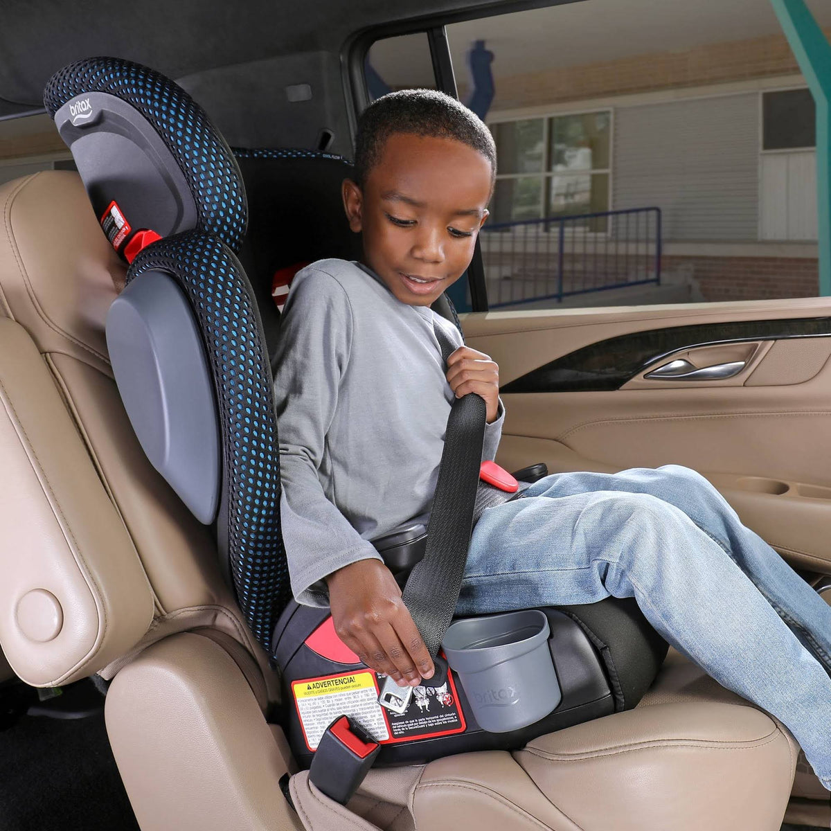 Cool Flow Grey Belt-Positioning Booster Car Seat X751