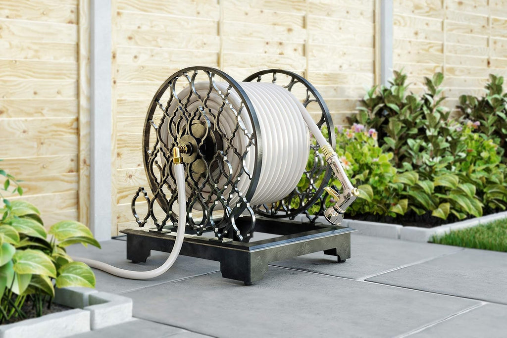 Metal Ornamental Trellis Hose Reel S69404
