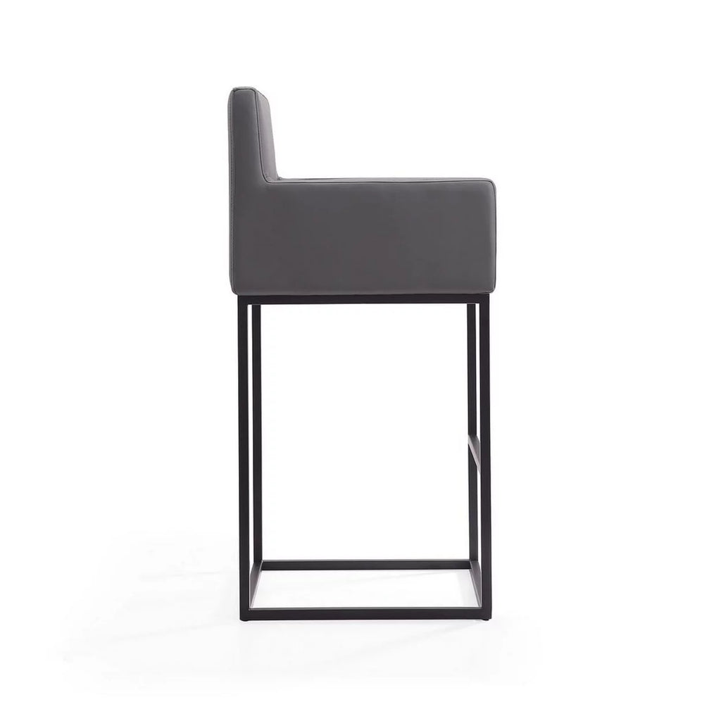30" Faux Leather Barstool in Gray A57221