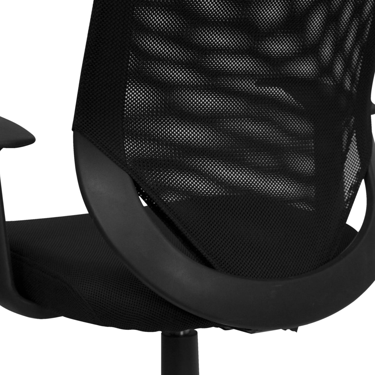 Black Mesh Swivel Task Office Chair with T-Arms R6219