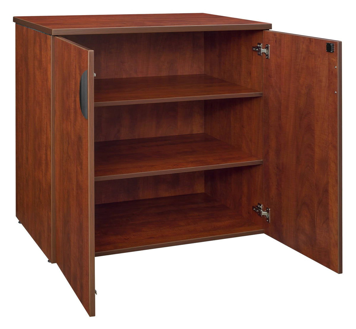 Cherry Lateral File with Stackable Storage Cabinet K2593