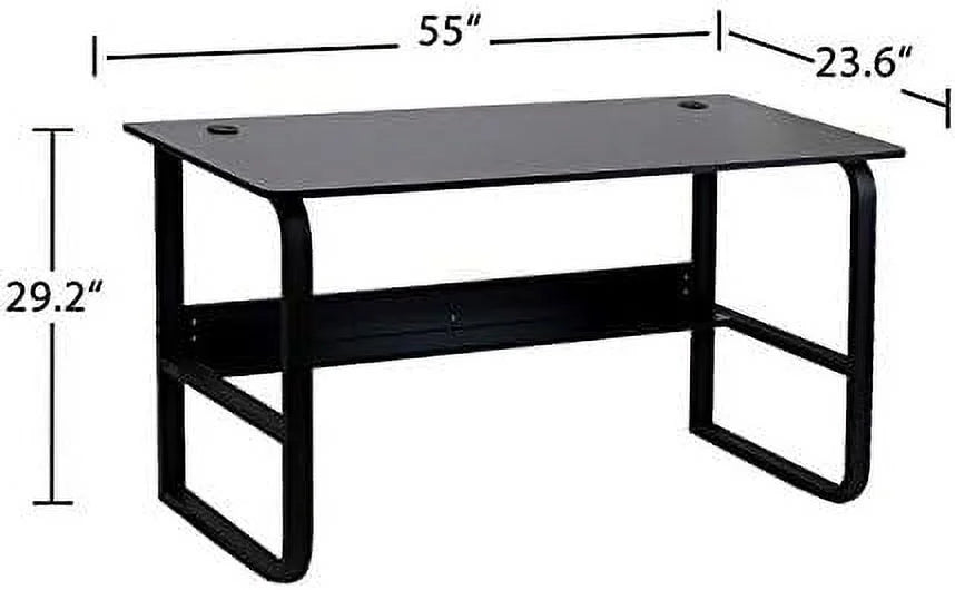 Computer Desk Home Office Work Station 55'' Rustic Wood Tone V55789