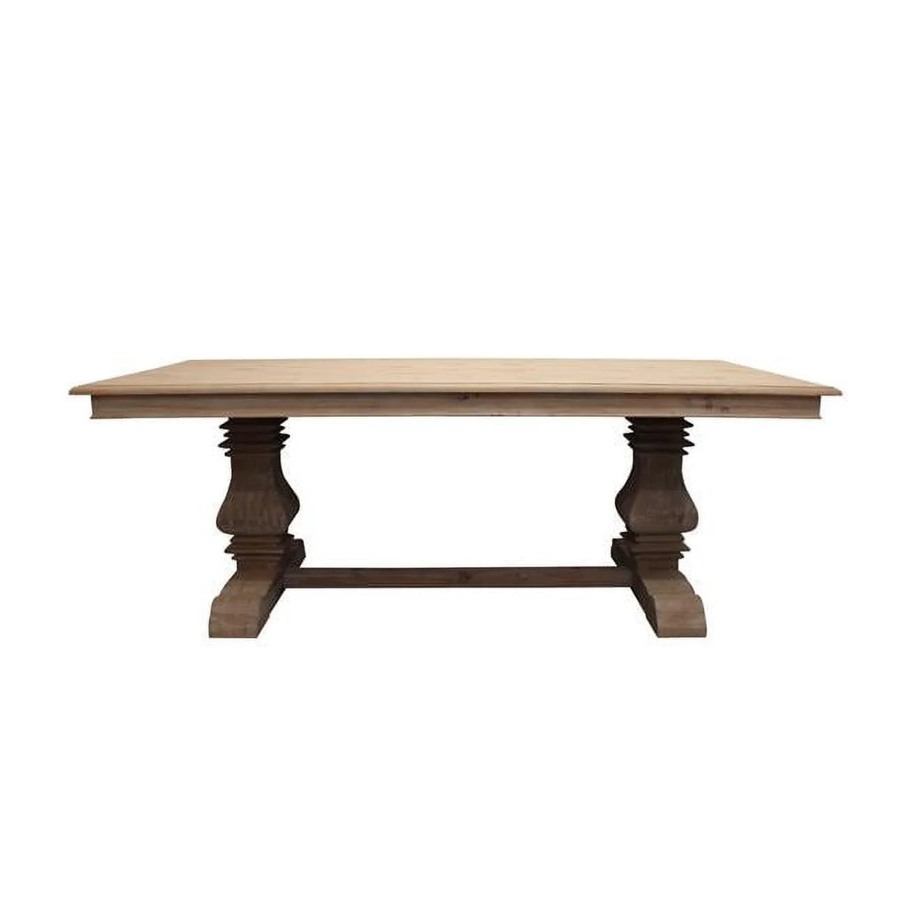 Solid Wood Rectangular Dining Table in Gray Z24089